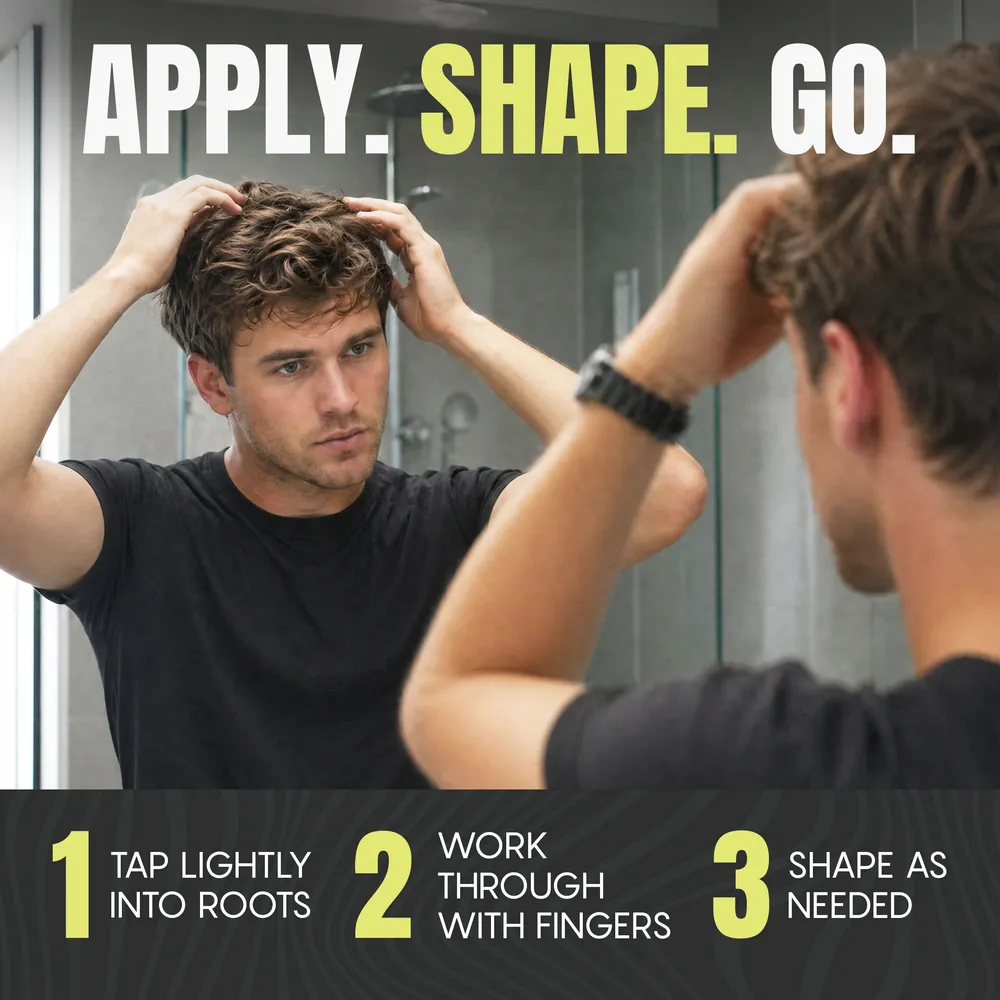 Apply. Shape. Go. - Three steps, no routine to learn.